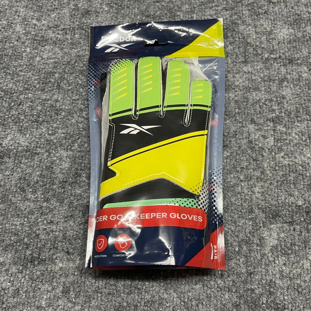 Reebok Goalkeeper Gloves Youth Soccer Junior One Size Green Black RVGLG100Y-GRB